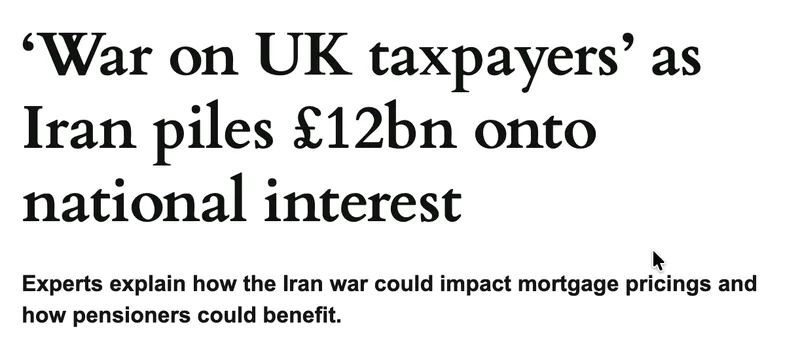 ‘War on UK taxpayers’ as Iran piles £12bn onto national interest